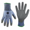 Ge PU Dipped Gloves, 18 GA, Blue/Gray, 1 Pair, S GG207SC